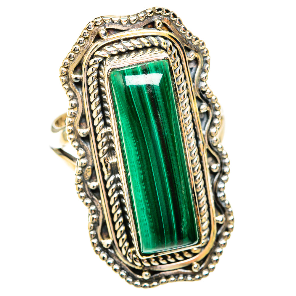 Malachite Rings handcrafted by Ana Silver Co - RING119182 - Photo 2