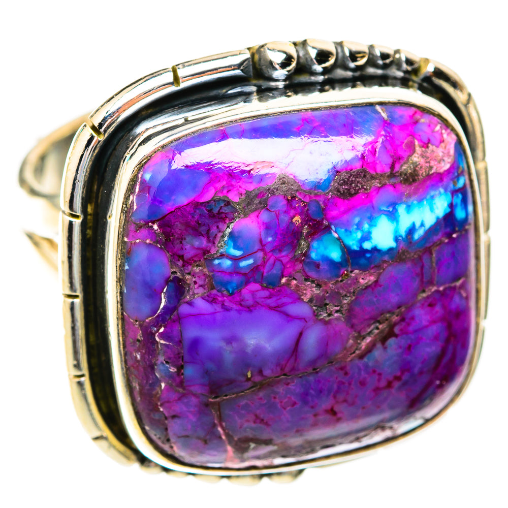 Purple Copper Composite Turquoise Rings handcrafted by Ana Silver Co - RING119189 - Photo 2