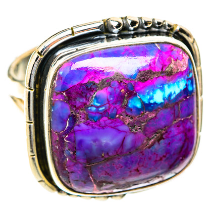 Purple Copper Composite Turquoise Rings handcrafted by Ana Silver Co - RING119189 - Photo 2