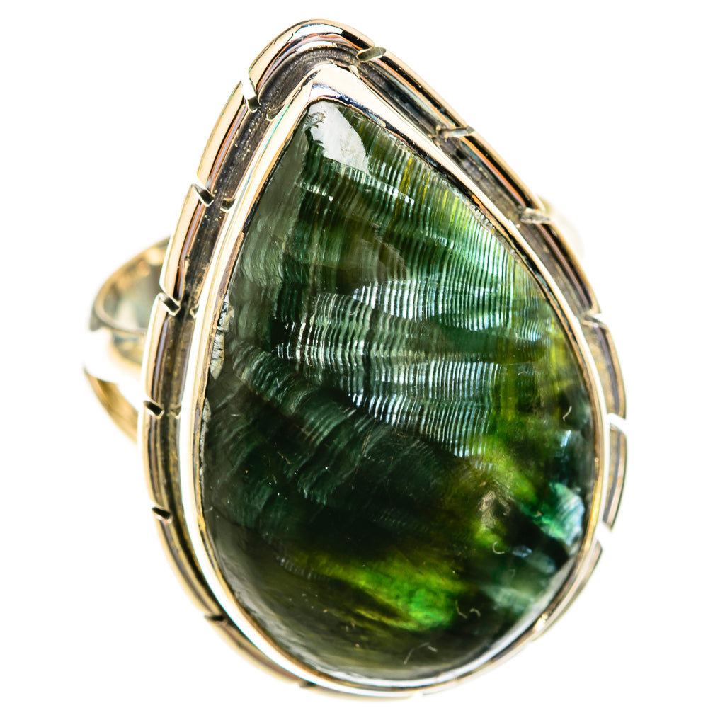 Seraphinite Rings handcrafted by Ana Silver Co - RING119199 - Photo 2