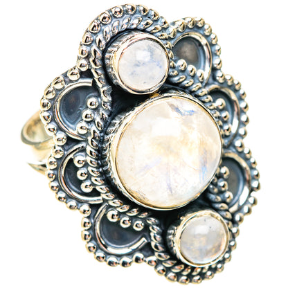 Rainbow Moonstone Rings handcrafted by Ana Silver Co - RING119204 - Photo 2