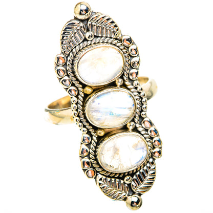 Rainbow Moonstone Rings handcrafted by Ana Silver Co - RING119206 - Photo 2