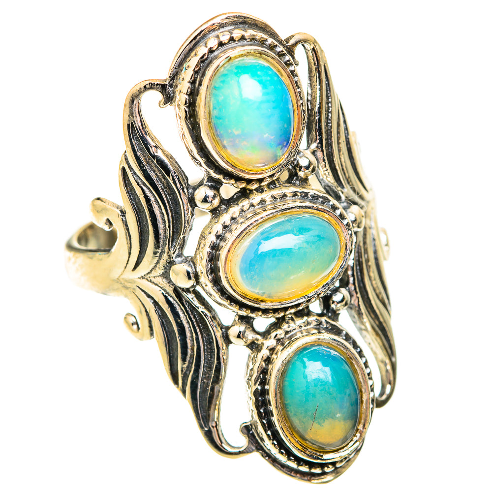 Ethiopian Opal Rings handcrafted by Ana Silver Co - RING119209 - Photo 2