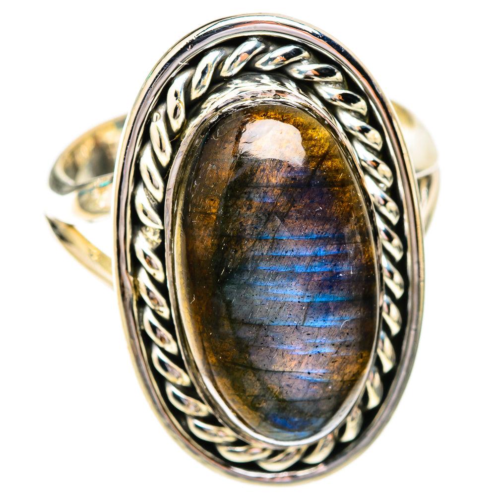 Labradorite Rings handcrafted by Ana Silver Co - RING119212 - Photo 2