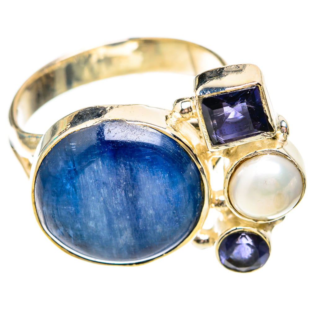 Kyanite, Tanzanite, Rainbow Moonstone Rings handcrafted by Ana Silver Co - RING119215 - Photo 2