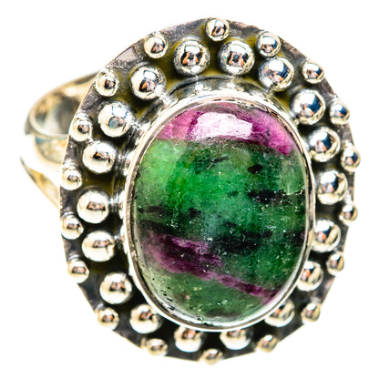 Ruby Zoisite Rings handcrafted by Ana Silver Co - RING119219 - Photo 2