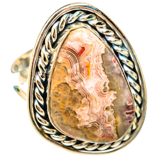 Laguna Lace Agate Rings handcrafted by Ana Silver Co - RING119220 - Photo 2