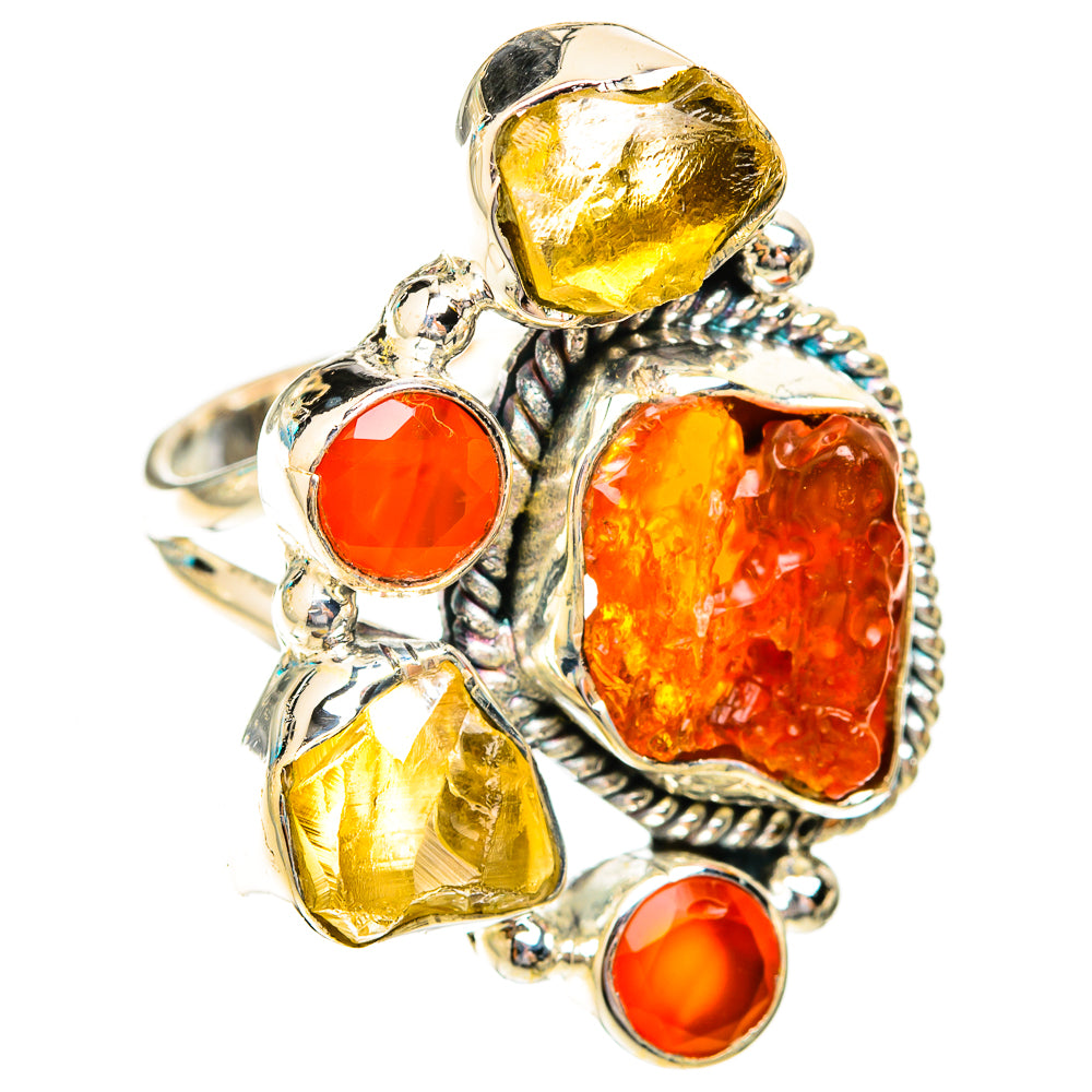 Carnelian, Citrine Rings handcrafted by Ana Silver Co - RING119222 - Photo 2