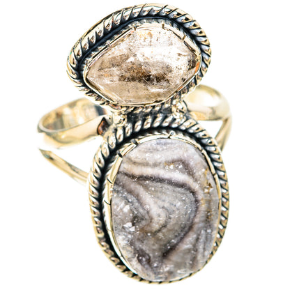 Desert Druzy, Herkimer Diamond Rings handcrafted by Ana Silver Co - RING119239 - Photo 2