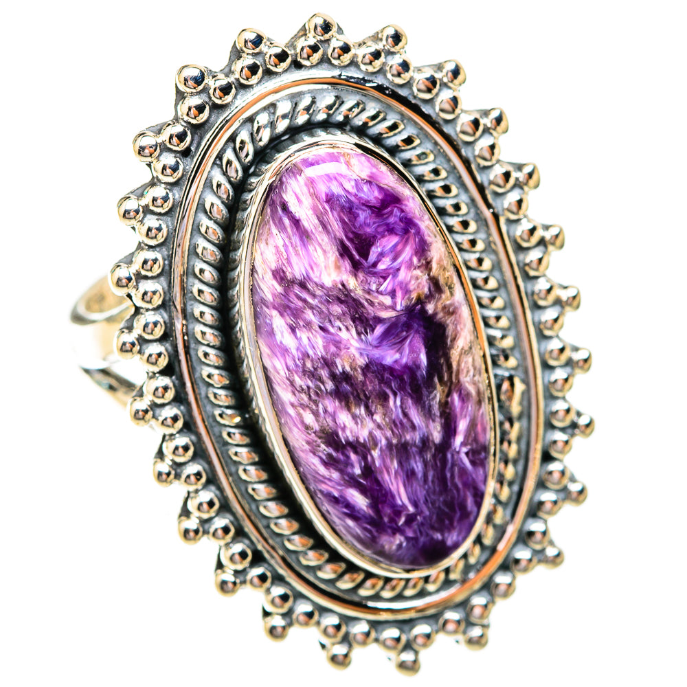 Charoite Rings handcrafted by Ana Silver Co - RING119256 - Photo 2