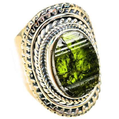 Green Tourmaline Rings handcrafted by Ana Silver Co - RING119275 - Photo 2