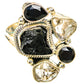Tektite, Black Onyx, Herkimer Diamond Rings handcrafted by Ana Silver Co - RING119288 - Photo 2
