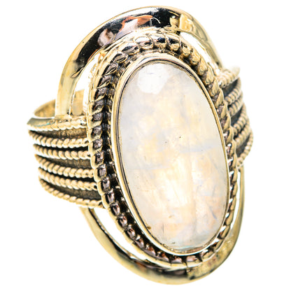 Rainbow Moonstone Rings handcrafted by Ana Silver Co - RING119290 - Photo 2