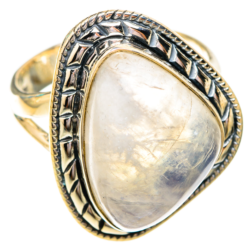 Rainbow Moonstone Rings handcrafted by Ana Silver Co - RING119291 - Photo 2