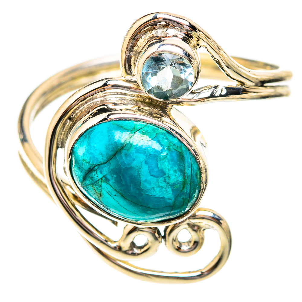 Apatite, Blue Topaz Rings handcrafted by Ana Silver Co - RING119295 - Photo 2