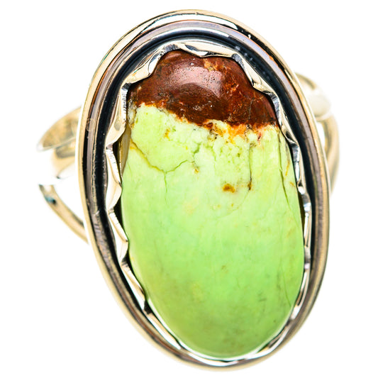 Lemon Chrysoprase Rings handcrafted by Ana Silver Co - RING119303 - Photo 2