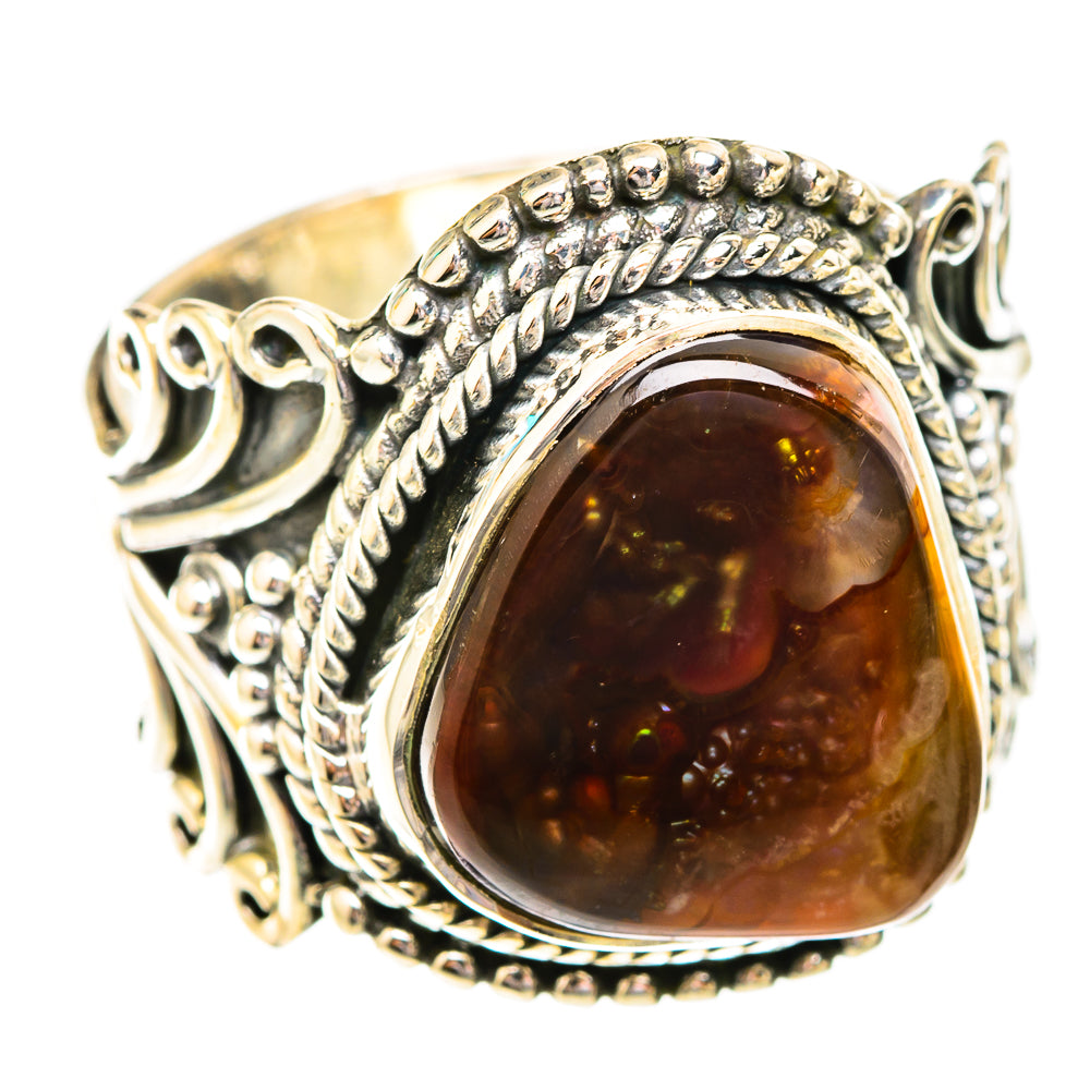 Mexican Fire Agate Rings handcrafted by Ana Silver Co - RING119305 - Photo 2