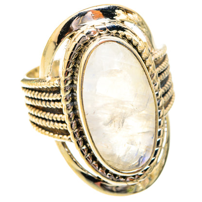 Rainbow Moonstone Rings handcrafted by Ana Silver Co - RING119314 - Photo 2