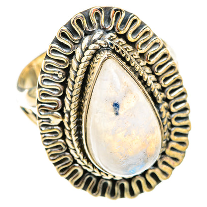 Rainbow Moonstone Rings handcrafted by Ana Silver Co - RING119315 - Photo 2