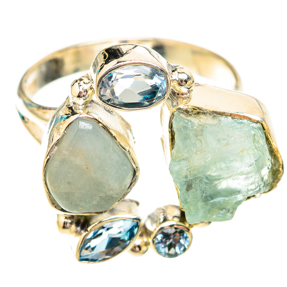 Aquamarine, Blue Topaz Rings handcrafted by Ana Silver Co - RING119319 - Photo 2