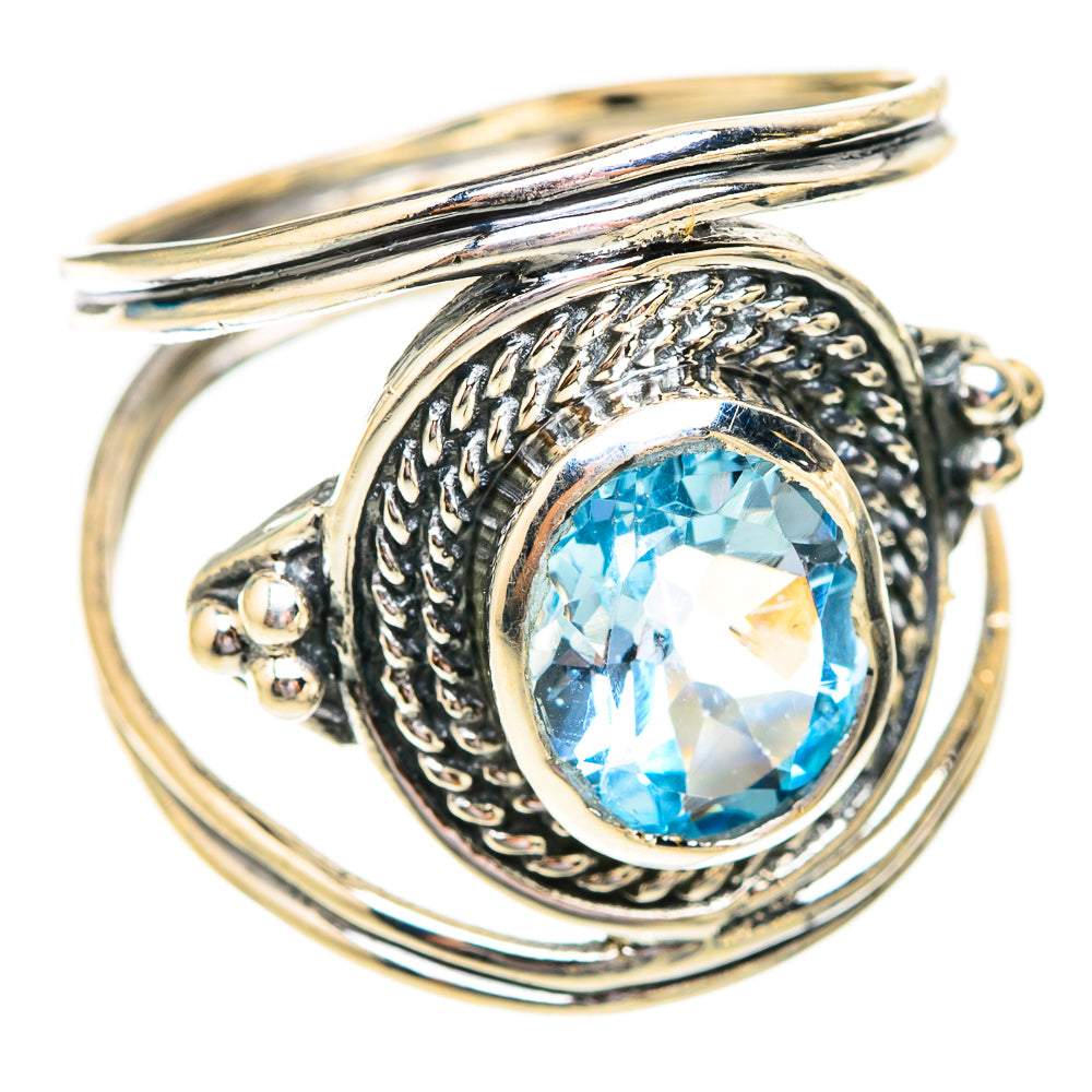 Blue Topaz Rings handcrafted by Ana Silver Co - RING119323 - Photo 2