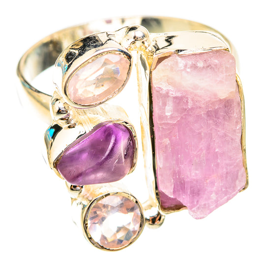 Kunzite, Amethyst, Rose Quartz Rings handcrafted by Ana Silver Co - RING119332 - Photo 2