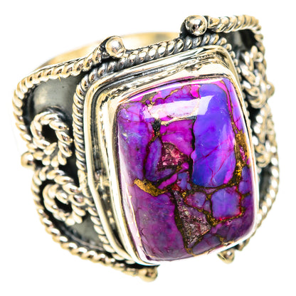 Purple Copper Composite Turquoise Rings handcrafted by Ana Silver Co - RING119335 - Photo 2