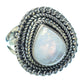 Rainbow Moonstone Rings handcrafted by Ana Silver Co - RING11933