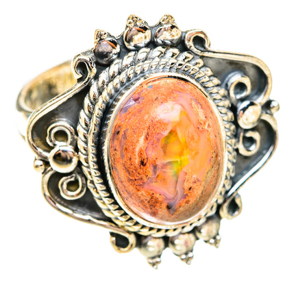 Mexican Fire Opal Rings handcrafted by Ana Silver Co - RING119343 - Photo 2