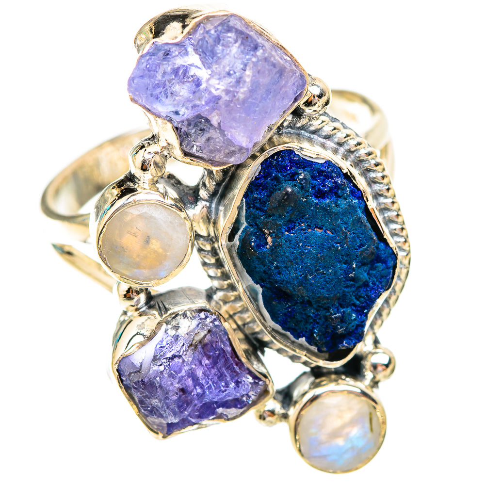 Lapis Lazuli, Tanzanite, Rainbow Moonstone Rings handcrafted by Ana Silver Co - RING119346 - Photo 2