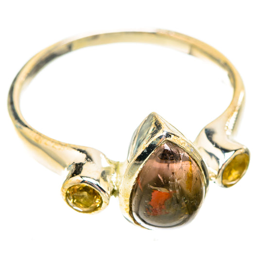 Smoky Quartz, Citrine Rings handcrafted by Ana Silver Co - RING119356 - Photo 2