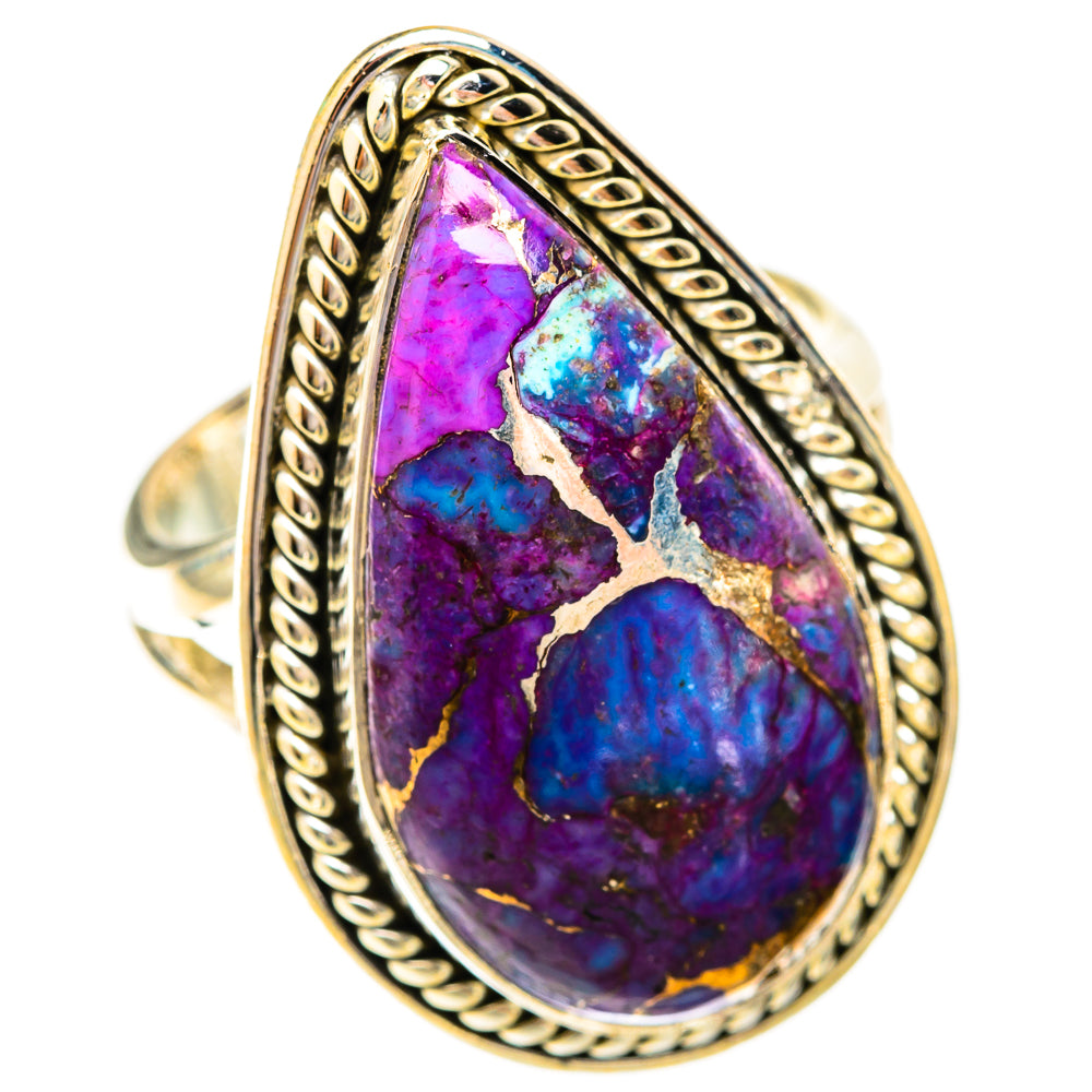Purple Copper Composite Turquoise Rings handcrafted by Ana Silver Co - RING119366 - Photo 2
