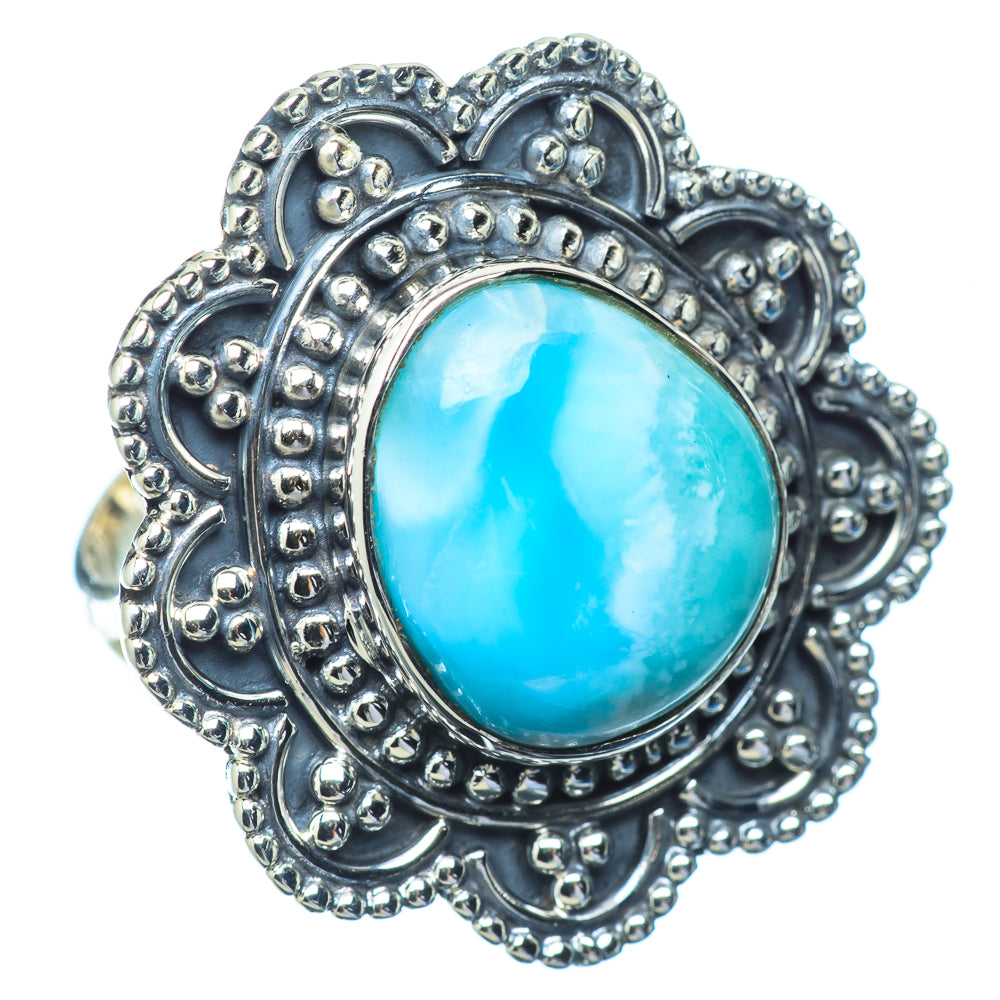 Larimar Rings handcrafted by Ana Silver Co - RING11937