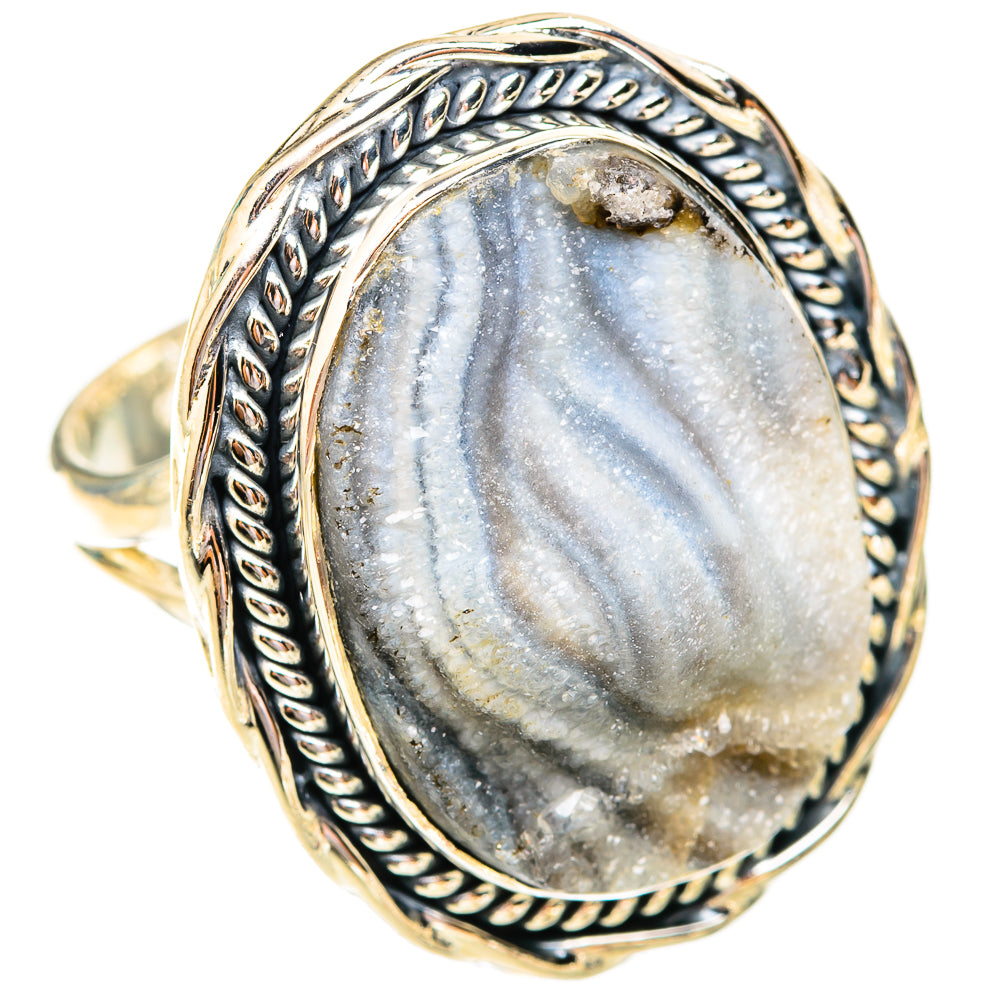 Desert Druzy Rings handcrafted by Ana Silver Co - RING119382 - Photo 2