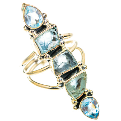 Aquamarine, Blue Topaz Rings handcrafted by Ana Silver Co - RING119391 - Photo 2