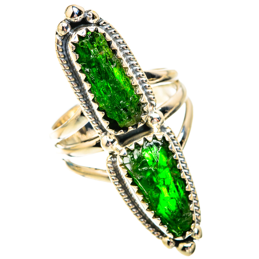 Chrome Diopside Rings handcrafted by Ana Silver Co - RING119395 - Photo 2