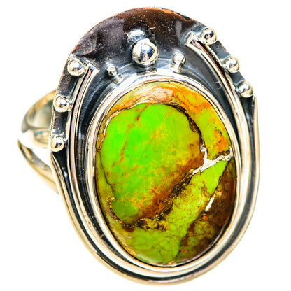 Green Copper Composite Turquoise Rings handcrafted by Ana Silver Co - RING119396 - Photo 2