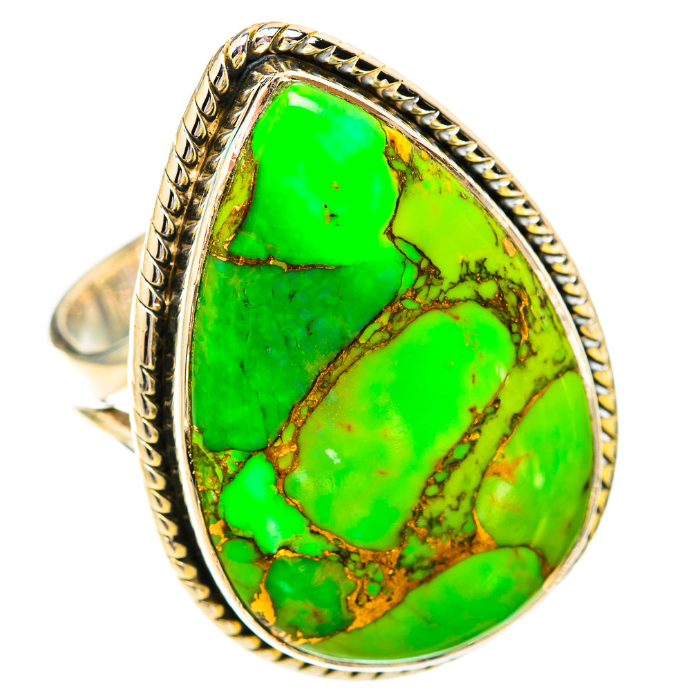 Green Copper Composite Turquoise Rings handcrafted by Ana Silver Co - RING119399 - Photo 2