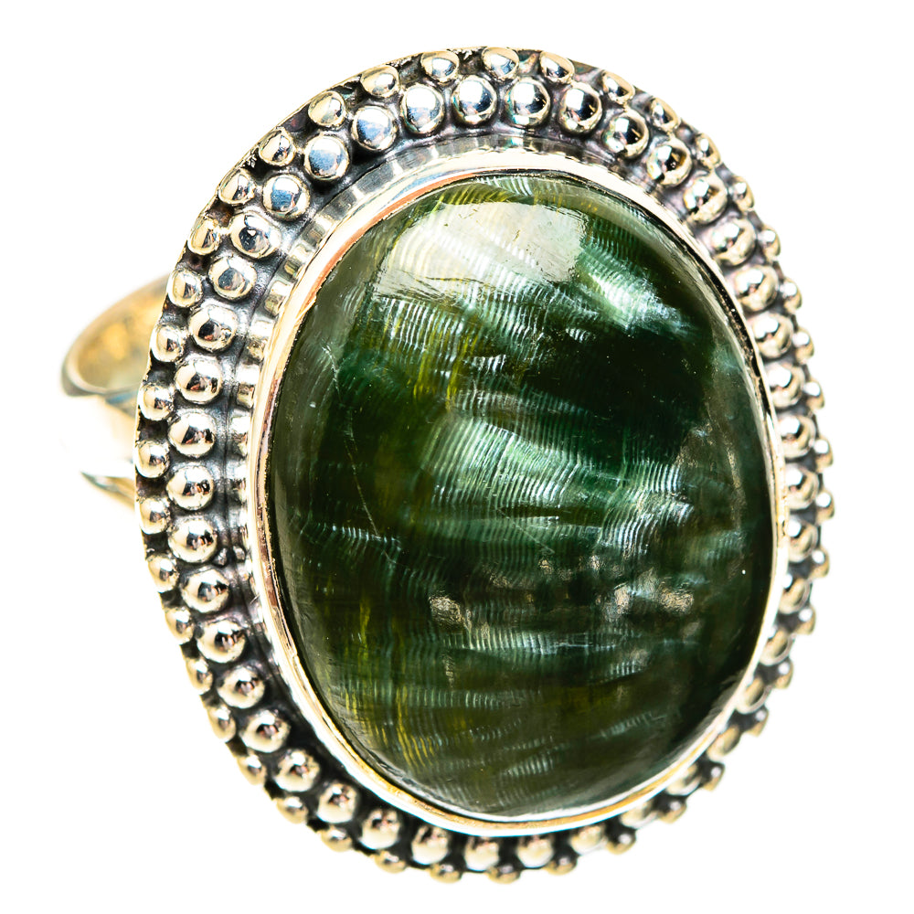 Seraphinite Rings handcrafted by Ana Silver Co - RING119401 - Photo 2