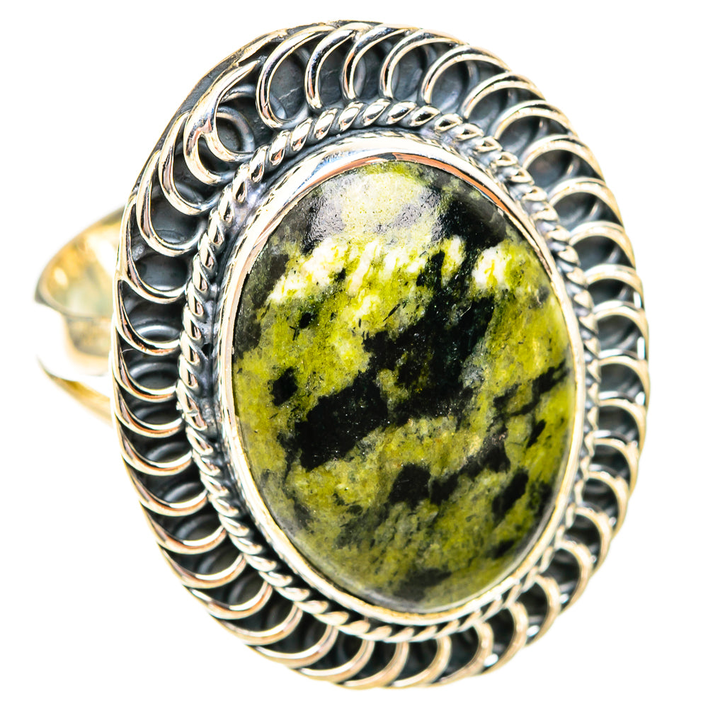 Serpentine Stone Rings handcrafted by Ana Silver Co - RING119405 - Photo 2
