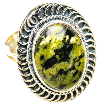 Serpentine Stone Rings handcrafted by Ana Silver Co - RING119405 - Photo 2