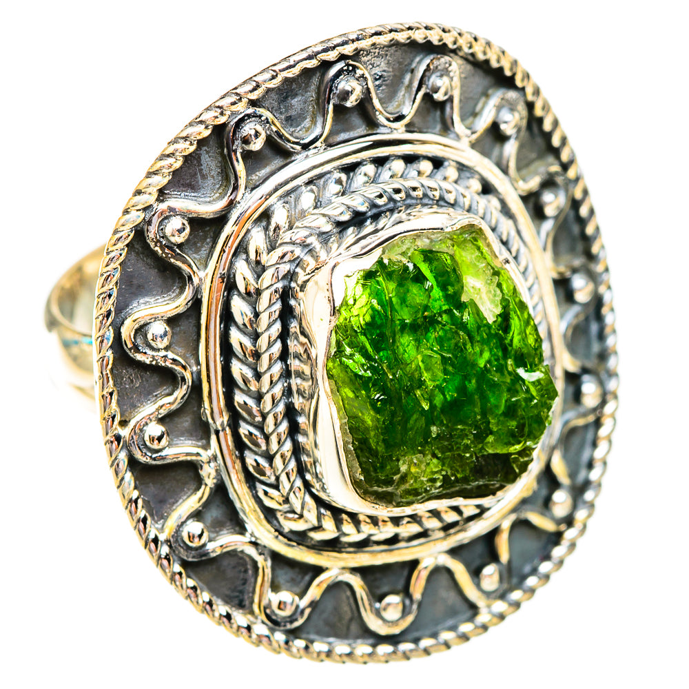 Chrome Diopside Rings handcrafted by Ana Silver Co - RING119436 - Photo 2