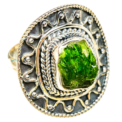 Chrome Diopside Rings handcrafted by Ana Silver Co - RING119436 - Photo 2