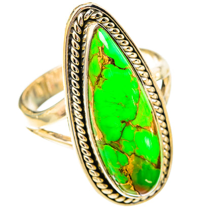Green Copper Composite Turquoise Rings handcrafted by Ana Silver Co - RING119437 - Photo 2