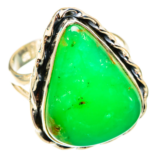 Chrysoprase Rings handcrafted by Ana Silver Co - RING119442 - Photo 2