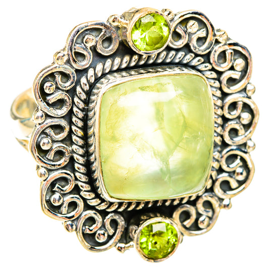 Prehnite, Peridot Rings handcrafted by Ana Silver Co - RING119444 - Photo 2