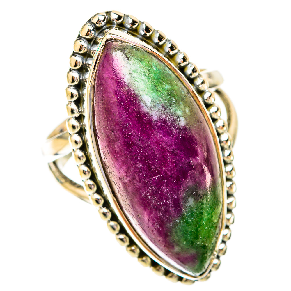 Ruby Zoisite Rings handcrafted by Ana Silver Co - RING119465 - Photo 2