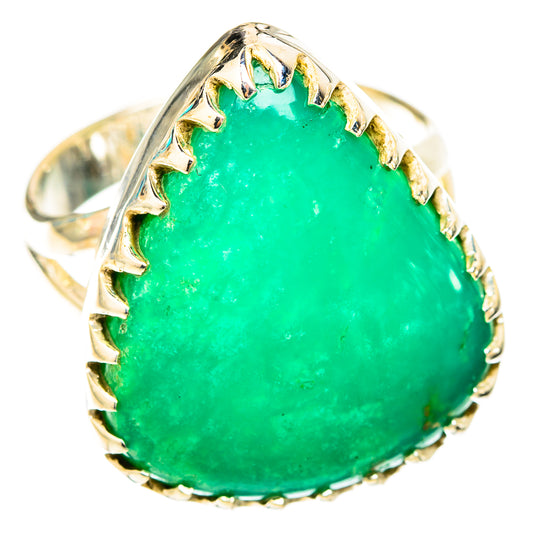 Chrysoprase Rings handcrafted by Ana Silver Co - RING119473 - Photo 2