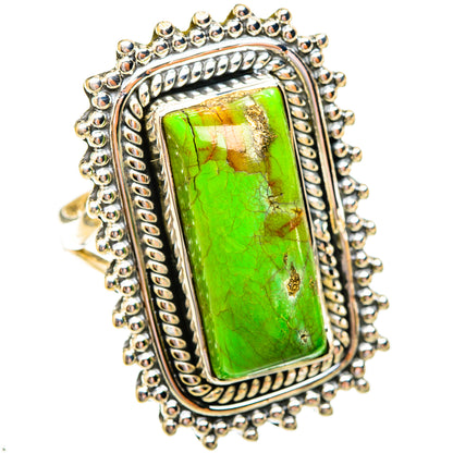 Green Copper Composite Turquoise Rings handcrafted by Ana Silver Co - RING119476 - Photo 2