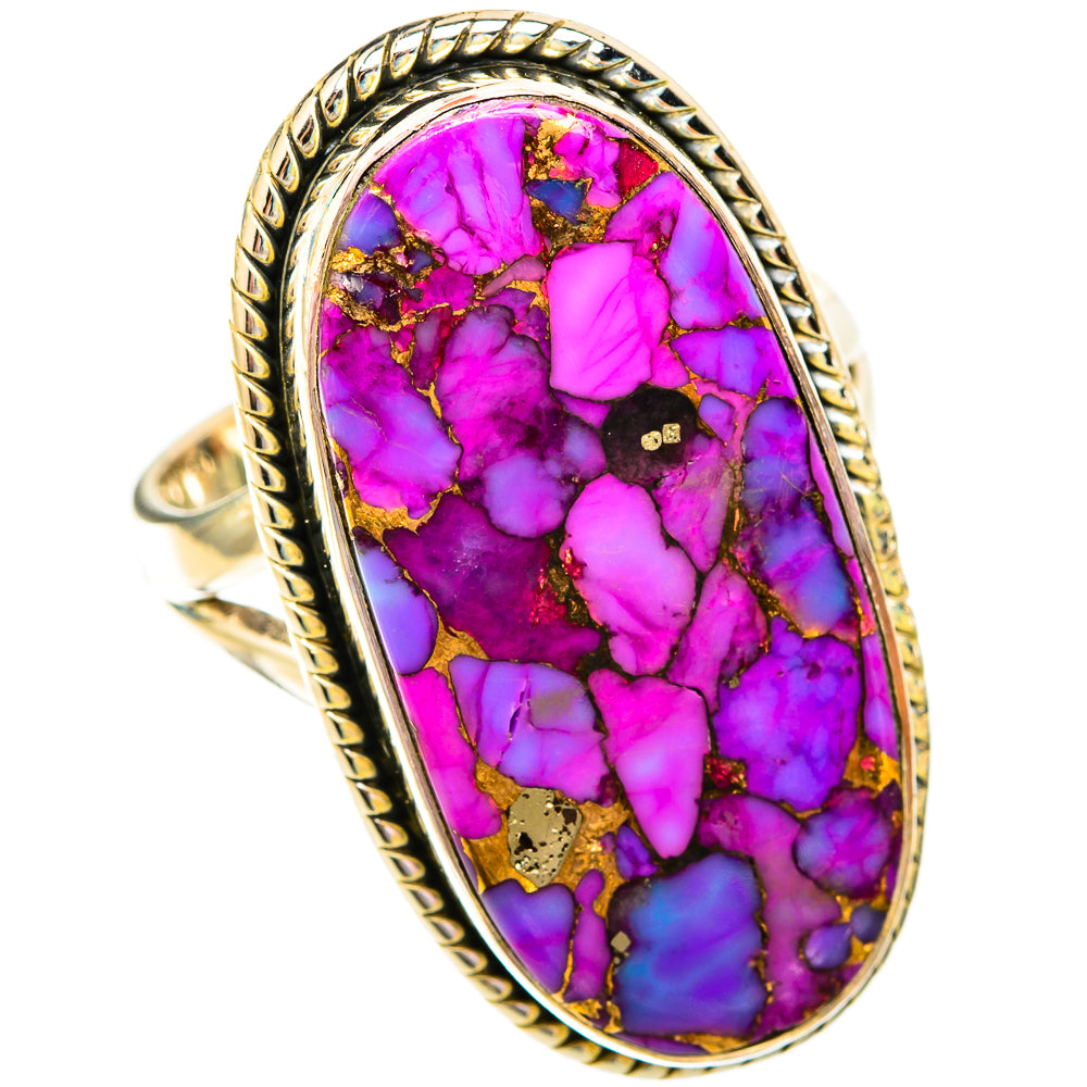 Purple Copper Composite Turquoise Rings handcrafted by Ana Silver Co - RING119492 - Photo 2